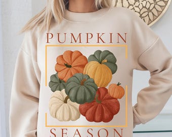 Calabaza de otoño PNG, Clipart de otoño, Clipart de Acción de Gracias bohemio, Sublimación de camiseta de otoño acogedora, Descarga digital