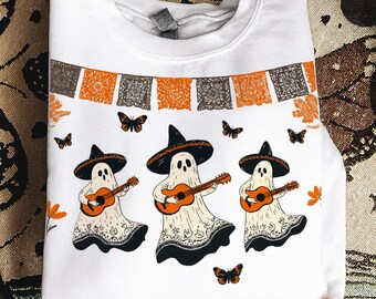 Espooky Conchas Geist PNG, süßes Pan Dulce Halloween-Design, lustiges mexikanisches Brot Clipart, Dà de los Muertos Vibes, Fiesta Sublimation PNG