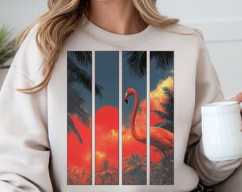 Vintage Flamingo Summer Png, Funny Girly Summer png, Pink Aesthetic png, Flamingo Sublimation Design, Digital Download Summer png