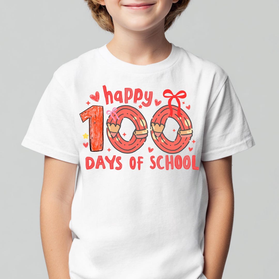 100 Days of School PNG, Happy Crayon Handwriting Png Style, Child Art ...