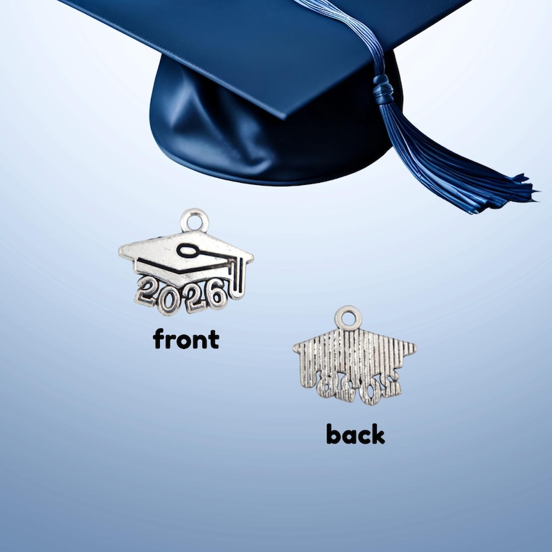 Graduation Cap Chsrms 1, 5 or 10 Graduation Cap Charms for 2026 - Senior Class Pendant - DIY ...