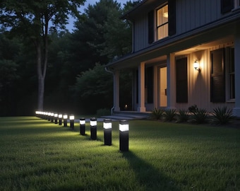 Solar LED Pathway Lights Outdoor, Waterproof Garden Lamp for Patio, Lawn, Balcony, Walkway, Solar Lantern, Christmas & New Year Gift