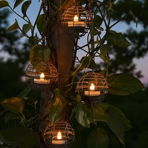 3Pack Solar Hanging Lanterns | Waterproof Outdoor Lights for Garden Patio Yard | Decorative Tree Lighting | Gift for Mom