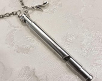 Fun Whistle Necklace ~ Steam Punk Necklace ~ Assemblage Necklace ~ Long Necklace ~ Unique Necklace ~ Real Whistle
