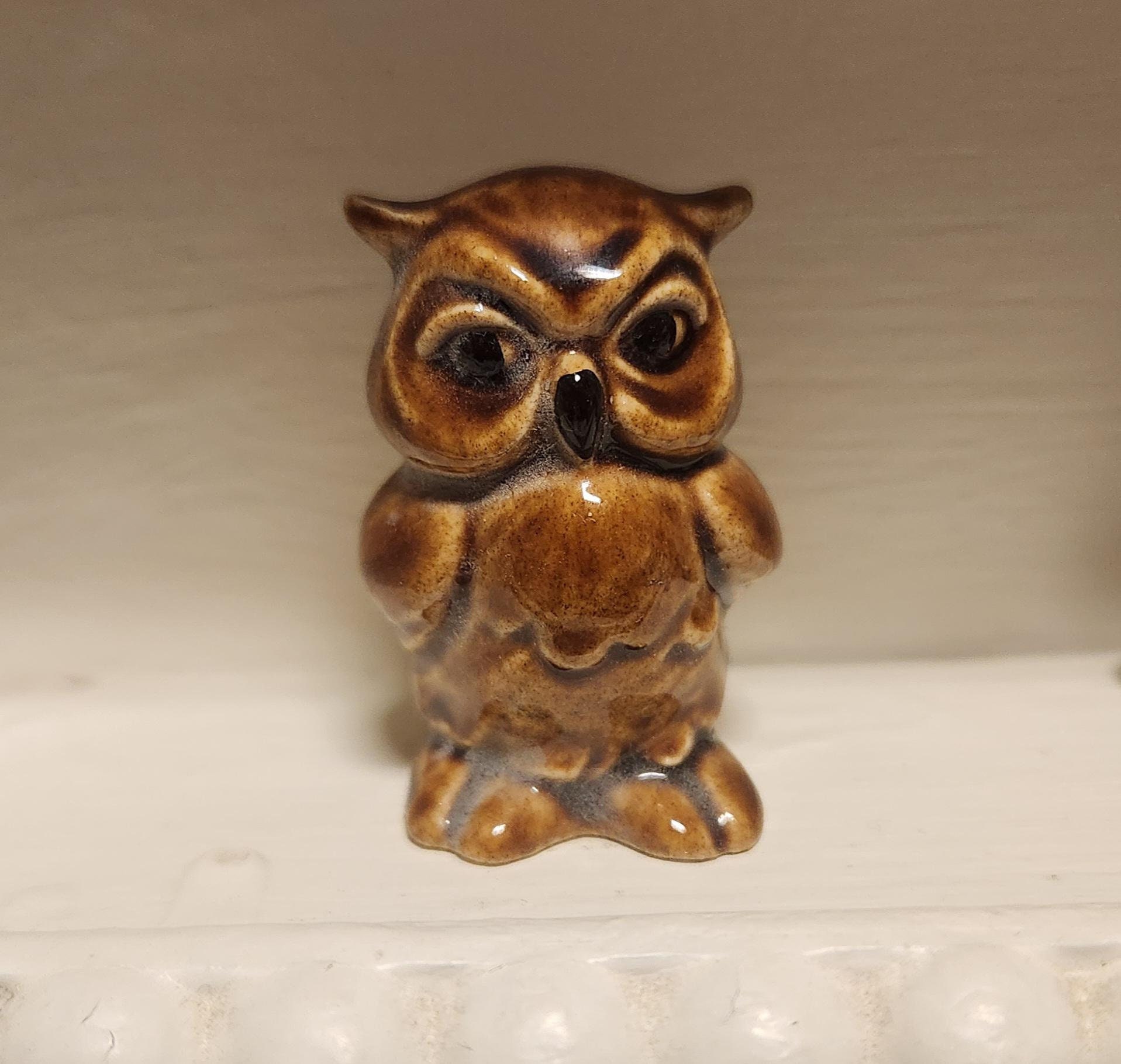 Vintage Owl Figurine ~ Hagen Renaker Animal Figurine ~ Retired