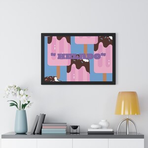 Delightful Ice Cream Poster, Cute Wall Art, Sweet Home Decor, Gift for Food Lovers, Fun Kitchen Decoration