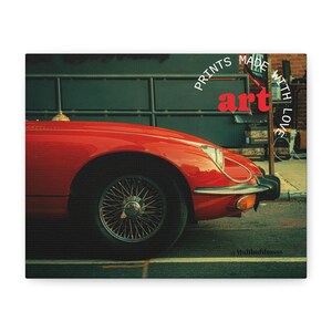Canvas Print, Vintage Car Art, Stretched Matte Canvas Wall Decor, Gift for Car Enthusiasts, Retro Automobile Poster, Automotive Home