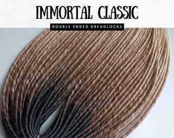 Handmade Ombre Synthetic Dreadlocks – Black to Brown DE Boho Dreads