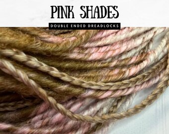 Brown Rose Ombre Double Ended Dreads – Handmade Synthetic Dreadlocks