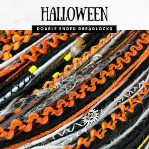 Synthetic Hair Extensions – Halloween Double Ended Dreads – Lightweight Handmade Synthetic Dreadlocks – DE Boho Style Dread Set