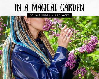 Handmade Brown & Beige Double Ended Dreads – Boho Synthetic Dreadlocks