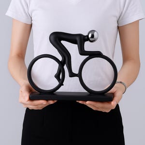 Minimalist Bike Rider Sculpture | Modern Home or Office Decoration | Gift for Cycling Lover | Modern Art Figurine