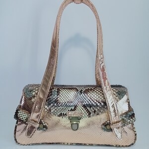 Exotic  Bag, Leather Baguette Bag, Handmade Shoulder Handbag, Underarm Bag.