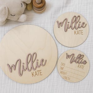Baby Announcement Sign, Hospital Footprint Sign, Baby Name Sign for Hospital, Birth Stat Sign, Newborn Announcement Keepsake