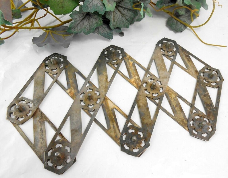 Vintage Expanding trivet silver plate expandable trivet Atomic Etsy