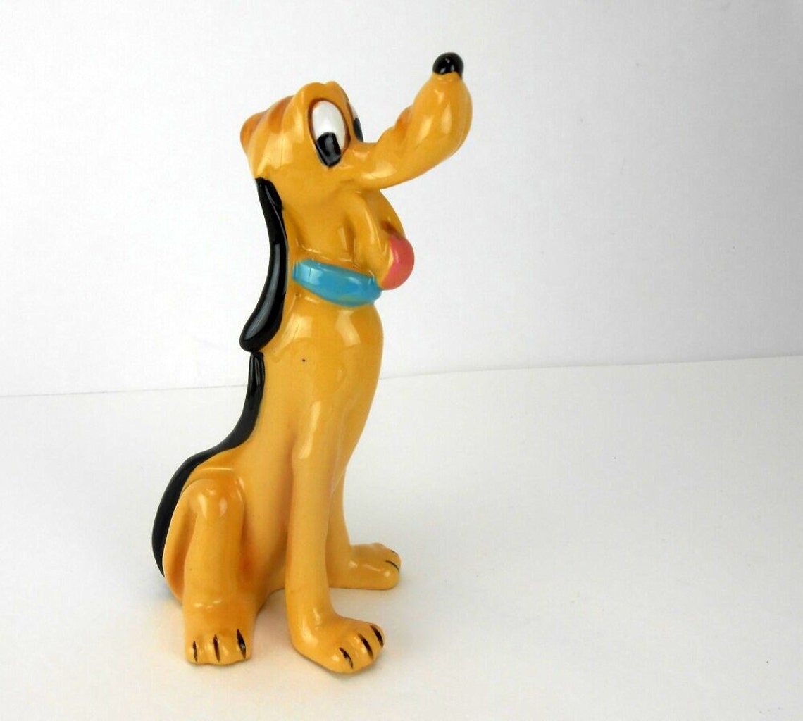 Vintage Pluto figurine Walt Disney Productions Pluto porcelain Etsy