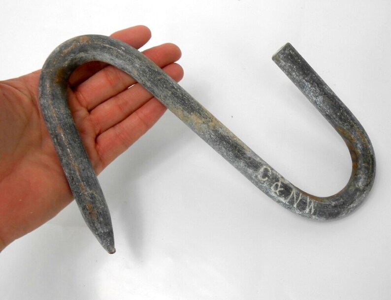 Vintage meat hook antique meat hook iron hook industrial meat Etsy