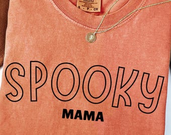 Chemise d'Halloween Spooky Mama Comfort Colors : coton doux filé à l'anneau