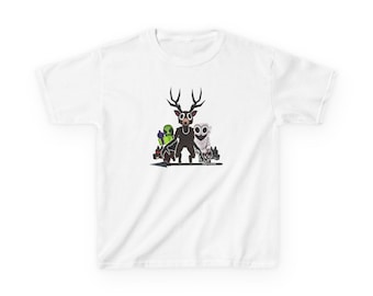 Kids I Survived 99 Nights In The Forest Roblox T-Shirt | 99 nights in the forest entities Graphic Tee | Gaming Gift Shirt for Kids