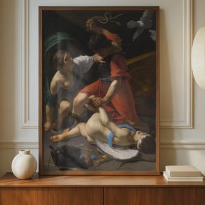 Cupid Chastised Bartolomeo Manfredi Baroque Art Poster, Classical Mythology Wall Art