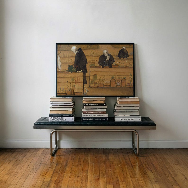 Garden of Death Hugo Simberg 1898 Poster, Symbolist Skeleton Art, Gothic Wall Decor