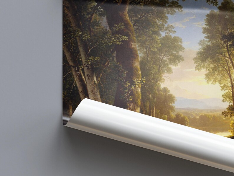The Beeches Asher Brown Durand 1845, Hudson River School Landscape Print, Vintage Forest Poster