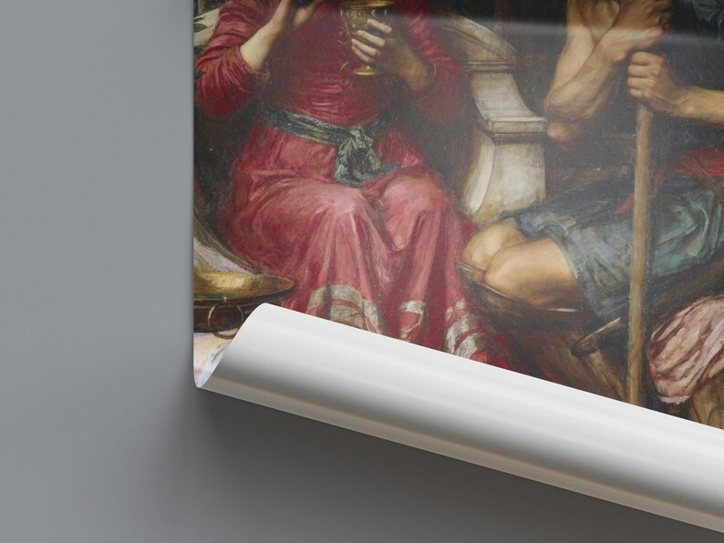 Jason and Medea Waterhouse Poster, Pre-Raphaelite Greek Mythology Wall Art