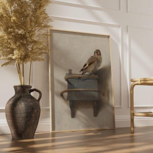The Goldfinch Carel Fabritius 1654 Poster, Dutch Golden Age Bird Wall Art