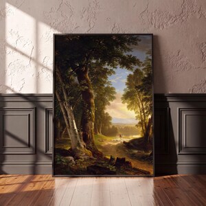 The Beeches Asher Brown Durand 1845, Hudson River School Landscape Print, Vintage Forest Poster