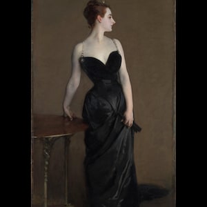 Madame X Portrait Print, John Singer Sargent, Black Dress Woman Painting, Vintage Wall Art Poster