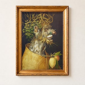 Winter Print, Giuseppe Arcimboldo 1563 Renaissance Wall Art, Surreal Portrait Painting