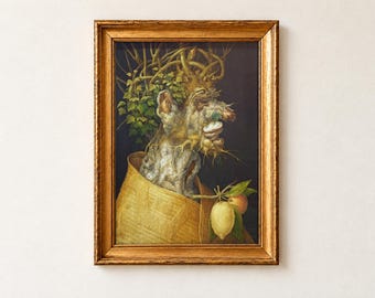 Winter Print, Giuseppe Arcimboldo 1563 Renaissance Wall Art, Surreal Portrait Painting