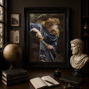 Imogen Herbert Schmalz 1888, Pre-Raphaelite Portrait Print, Shakespeare Cymbeline Art