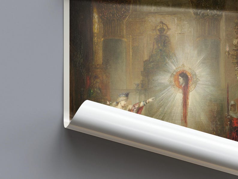 Gustave Moreau The Apparition Art Print, Salome Vision of John the Baptist, Symbolist Gothic