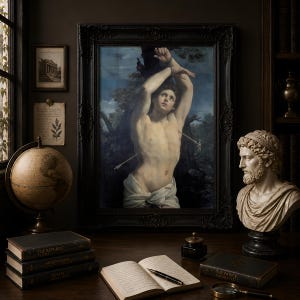 Saint Sebastian Guido Reni Baroque Painting, Martyr Arrows Religious Art Poster, Italian Old Master