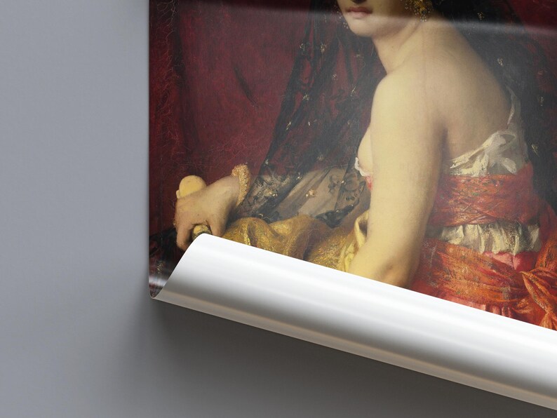 Judith Gabriel Ferrier 1875, Biblical Heroine Portrait, Vintage Oil Painting Art Print, Wall Poster