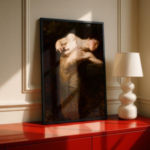 Narcissus Print, Gyula Benczur 1881 Greek Mythology Wall Art, Echo and Narcissus Poster