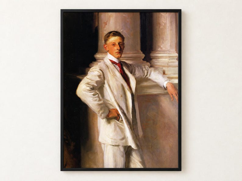Earl of Dalhousie John Singer Sargent Portrait Poster, Dorian Gray Aesthetic, Dark Academia Wall Art