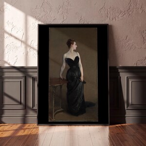 Madame X Portrait Print, John Singer Sargent, Black Dress Woman Painting, Vintage Wall Art Poster