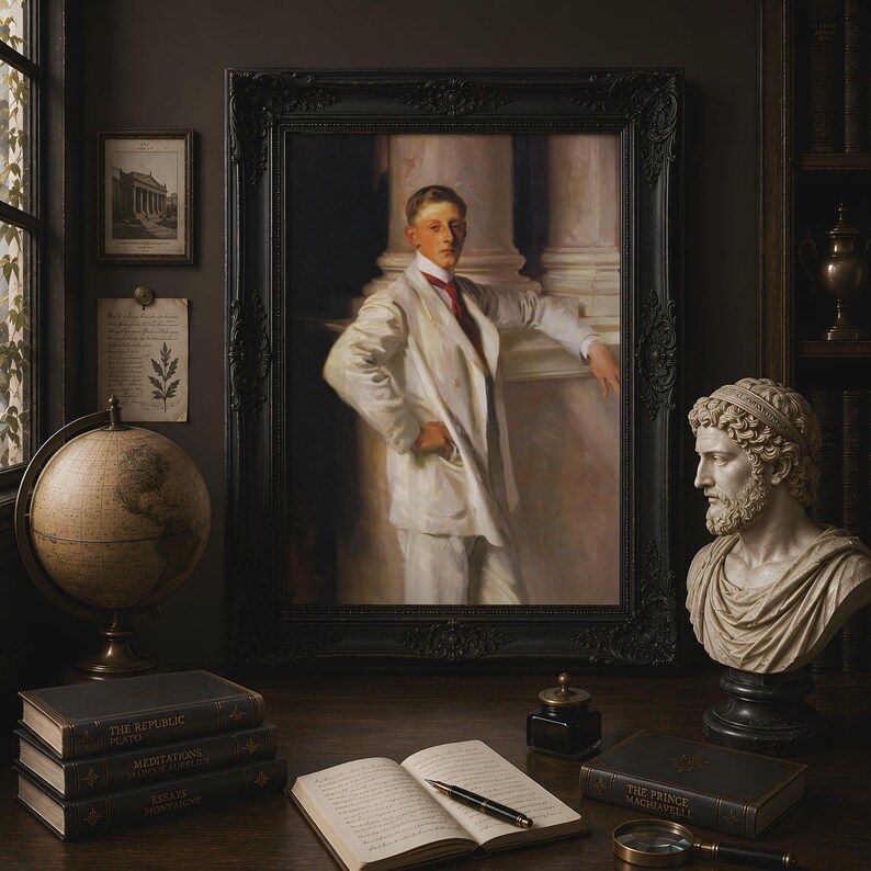 Earl of Dalhousie Sargent Portrait Poster, Dorian Gray Classic Art, Victorian Wall Art