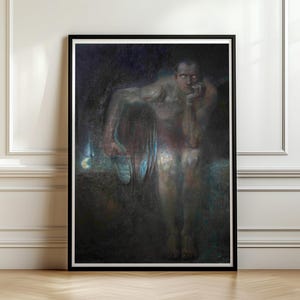 Lucifer by Franz von Stuck 1890, Symbolist Painting, Dark Gothic Wall Art, Fallen Angel Print