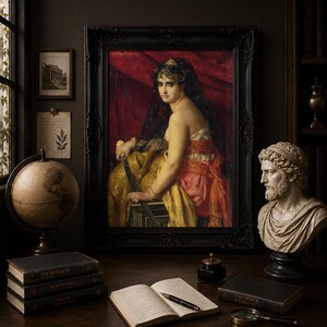 Judith Gabriel Ferrier 1875, Biblical Heroine Portrait, Vintage Oil Painting Art Print, Wall Poster