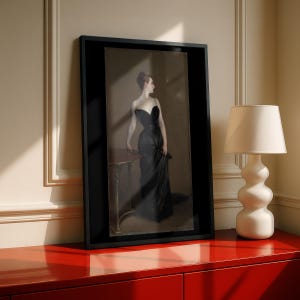 Madame X Portrait Print, John Singer Sargent, Black Dress Woman Painting, Vintage Wall Art Poster