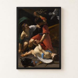 Cupid Chastised Manfredi 1613 Poster, Caravaggio Style Baroque Art, Mars and Venus Mythology Art