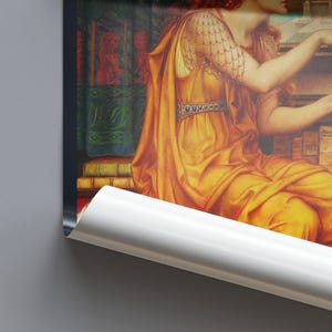 The Love Potion Print, Evelyn De Morgan 1903 Pre Raphaelite Wall Art, Black Cat Poster