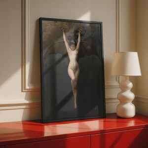 The Bat Woman Penot Poster, Dark Gothic Symbolist Art, Occult Wall Art Decor