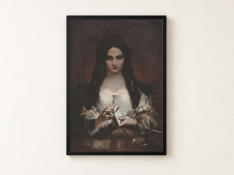 The Wish Print, Theodor von Holst 1840 Dark Romanticism Wall Art, Femme Fatale Poster