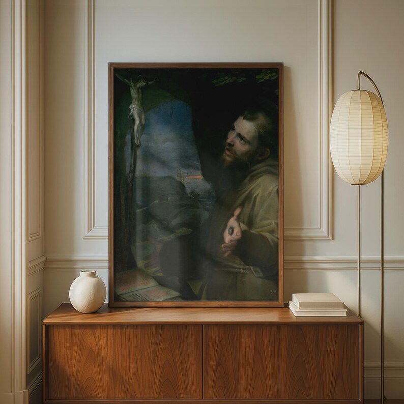 St Francis of Assisi Poster, Barocci Old Master Religious Wall Art, Gothic Catholic