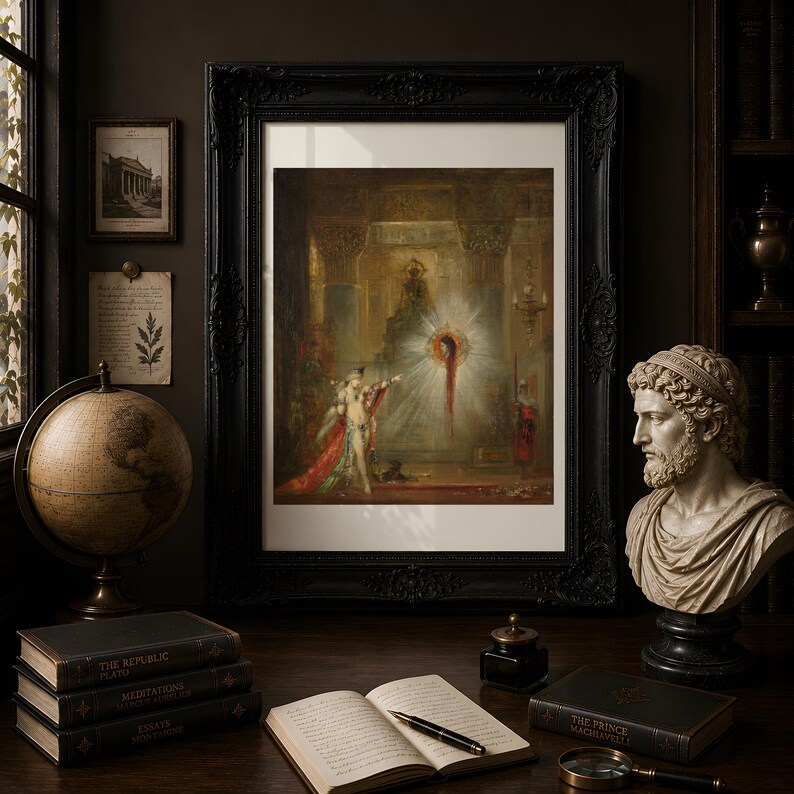 Gustave Moreau The Apparition Art Print, Salome Vision of John the Baptist, Symbolist Gothic