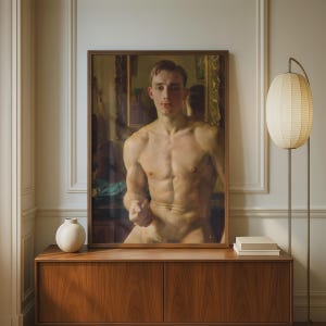 The Boxer Konstantin Somov 1933 Poster, Male Figure Classical Oil Painting Wall Art